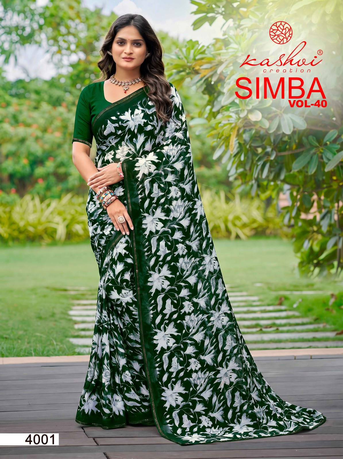 SIMBA VOL 40 BY KASHVI CREATION 4001 To 4008 Series Indian Traditional Wear GEORGETTE sarees At Wholesale Price